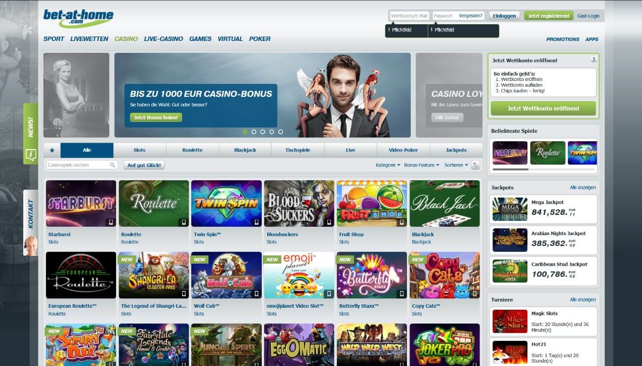 bet-at-home Casino Vorschau