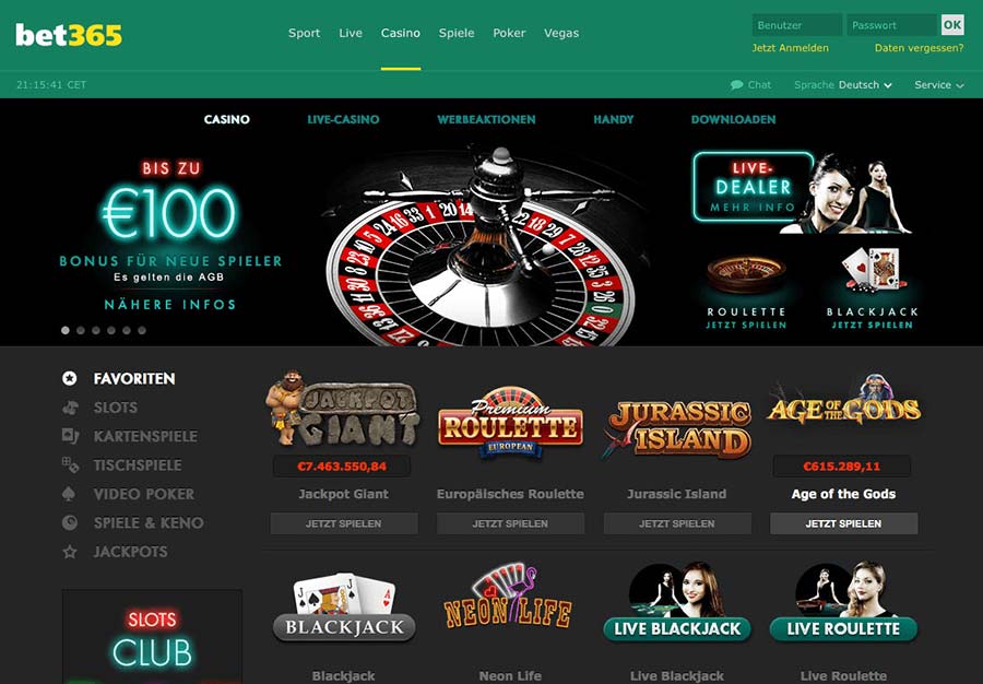 bet365 Casino Vorschau